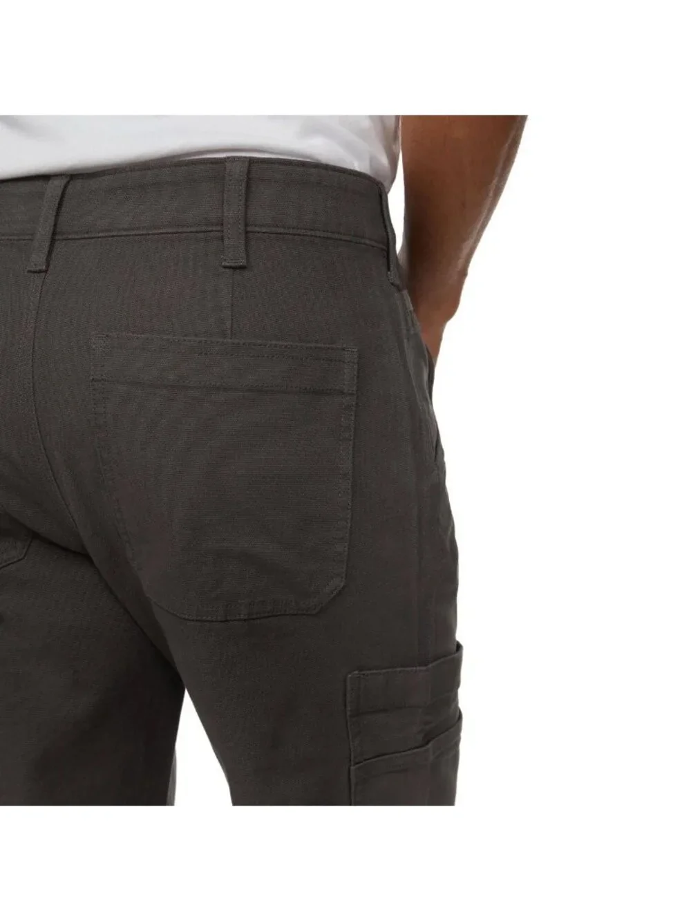 NWT CAT Men's Gray 34x34 Utility Work Canvas Pants Flex Waistband Cargo